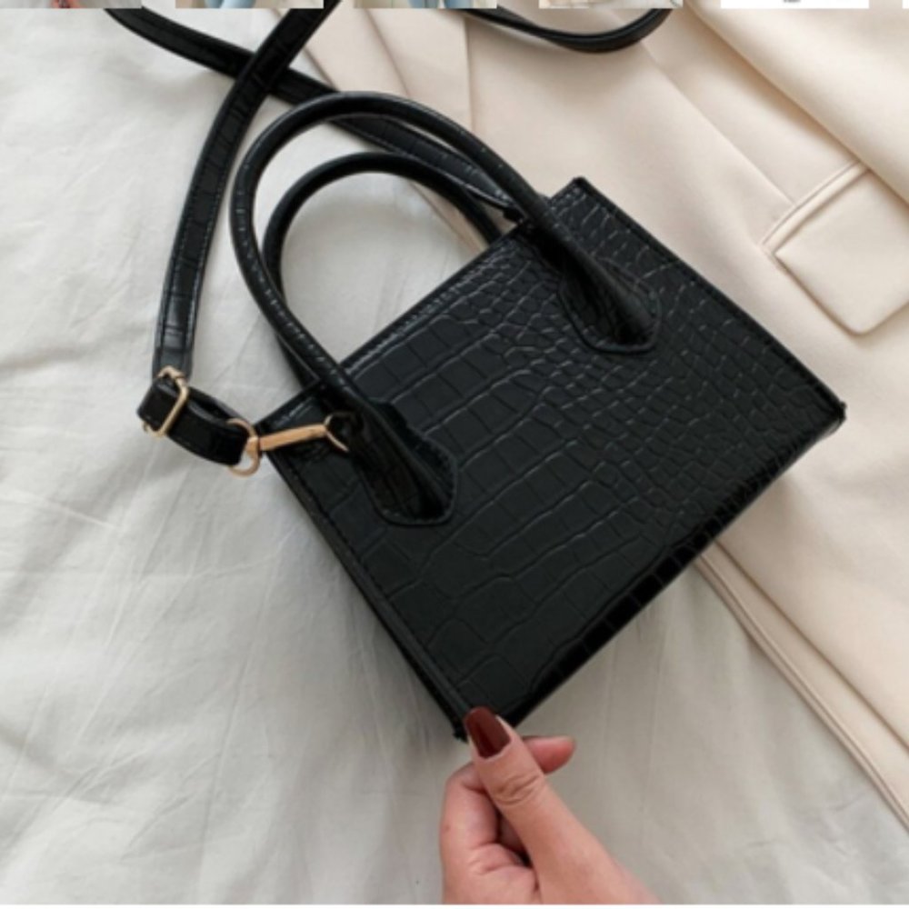 Black Crocodile Skin Purse